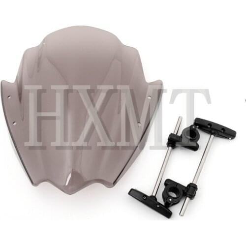 Motorcycle Windshield Windscreen With adjustable bracket Wind Screen For Yamaha MT125 FZ1 FZ6 FZ8 FZ8NMT-01 MT03 MT09 MT07 MT10