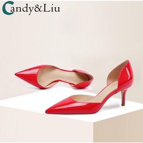 Lady Sandals Big Red Wedding Shoes Womens 21 New Sexy 6cm Toast Wedding Banquet Wedding Shoes Pointy Stiletto Heels