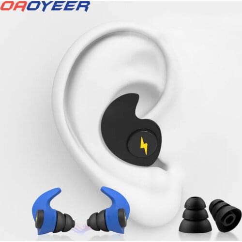 2Pcs 3 Layer Silicone Ear Plugs Tapered Sleep Noise Reduction Sleep Plug Earplugs Sound Insulation Ear Protector
