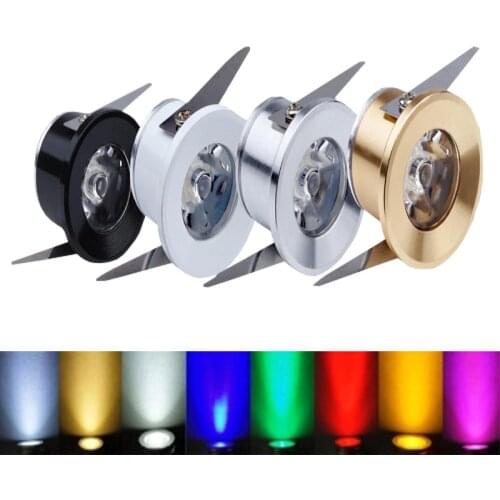 10X Led Downlight 1W 3W 220V 230V Led Spot Light White / Black / Gold / Silver Body White / Warm / Cold White Led Down Light