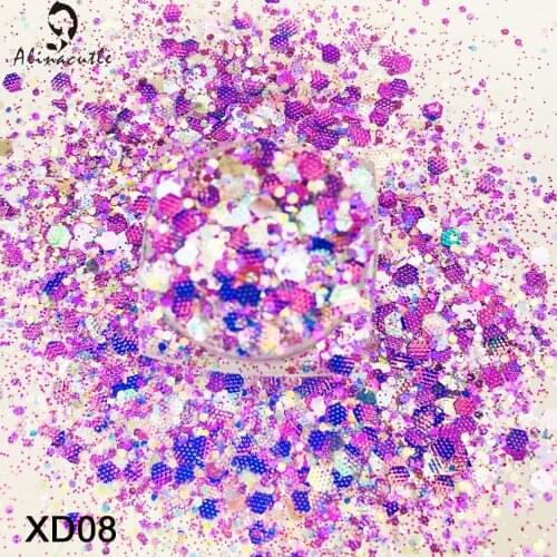 15g/Jar Mixed Color Diamond Sequins In Mixed Sizes For Nails Art Handmade Craft Accessories Scrapbook Shakes DIY Sequins