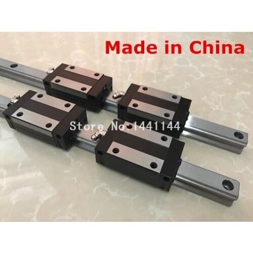2 set linear rails HGR15+1 ballscrews SFU1605 any length+ballscrew supportBK/BF12+1 couplers for CNC