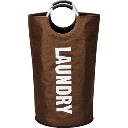 2PCS / LOT Linen Portable Large Laundry Basket Foldable Clothes Organizer Sort Toy Hamper