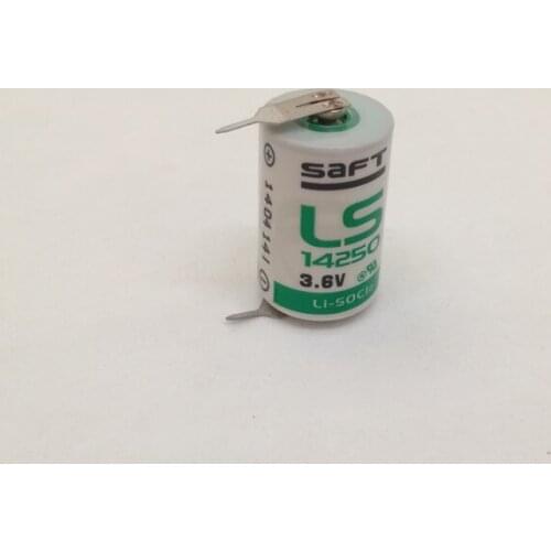 SAFT LS14250 3.6V 900mAh LiSOCL2 Battery PLC Industrial Control Equipment Lithium Batteries with two pins LS 14250