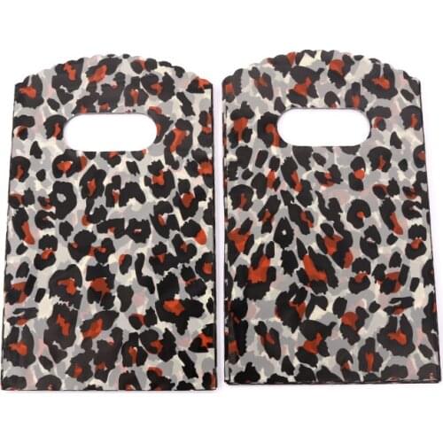 Free shipping 50 pcs Small Pouches Leopar Bags Plastic Wedding Party Birthday Candy Gift Shopping jewelry Packing Handbag 9*15cm