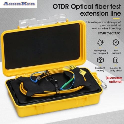 Free shipping FC/UPC-LC/APC OTDR Dead Zone Eliminator Fiber Rings Fiber Optic OTDR Launch Cable Box 500M 1Km 2Km SM 1310/1550nm