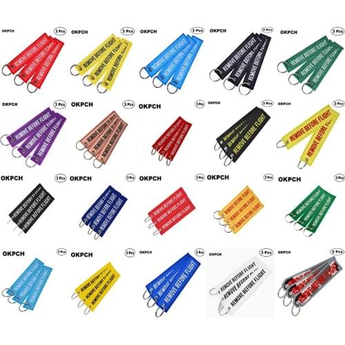 3 PCS a Lot New Fashion Nuclear Launch Key Chain Bijoux Keychain for Motorcycles and Cars Gifts Tag Embroidery Key Fobs