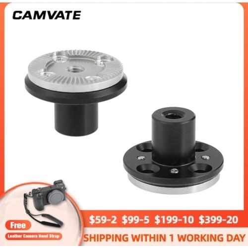 CAMVATE Standard M6 ARRI Rosette Mount Adapter With 15mm Micro Rod (2 Pieces) C2535