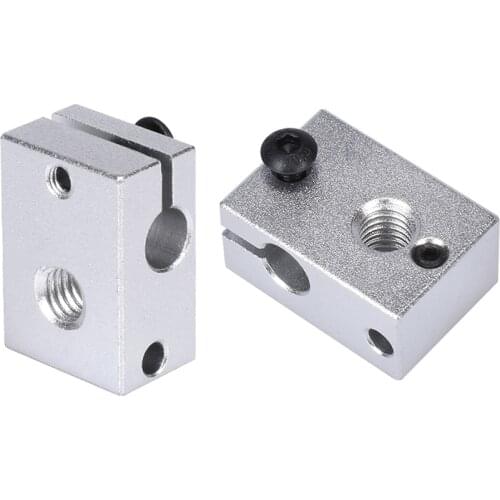 D Printer Parts E3D V6 Heater Block Official Aluminum Block To J-head Hotend Bowden Extruder V6 Silicone Sock Heater Thermistor