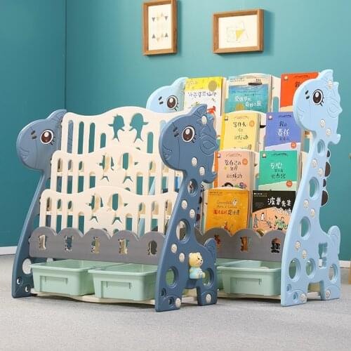 Childrens Bookcase Storage Cabinet Organizing Toy Storage Baby Garden Baby Household Floor Small Plastic Picture Book Rack Toys