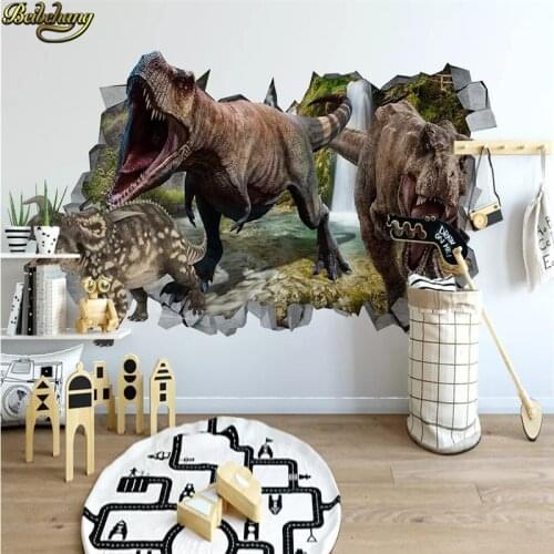 Beibehang photo murals wall murals wallpaper bedroom Custom Modern Dinosaur childrens room background 3D wall papers home decor