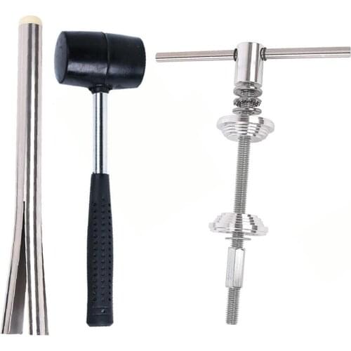 MTB Road Bicycle Headset Press-in Tool Shaft Bowl Removal Tool Combination Stainless Steel Bearing Installation Repair Kit