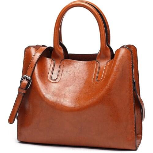 Retro Leather Handbags Big Women Bag High Quality Casual Female Bags Trunk Tote Spanish Brand Shoulder Bag Ladies Large Bolsos