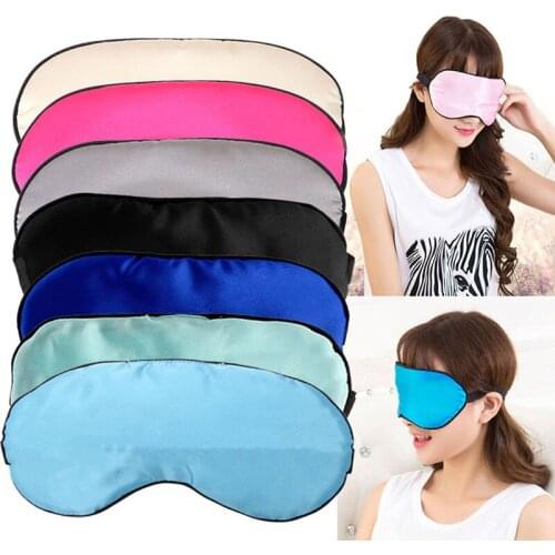 1PC New Pure Silk Sleep Eye Mask Padded Shade Cover Travel Relax Aid Blindfold Breathable