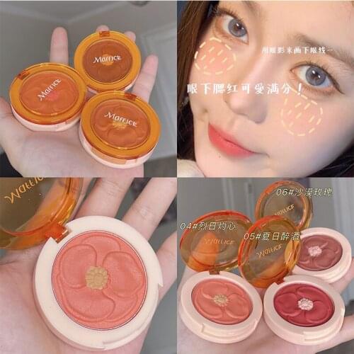 Matte Face Blush Texture Contour Palette Natural Red Rouge Cheek Blusher Highlighter Face Bronzer Shadow Powder Cosmetic