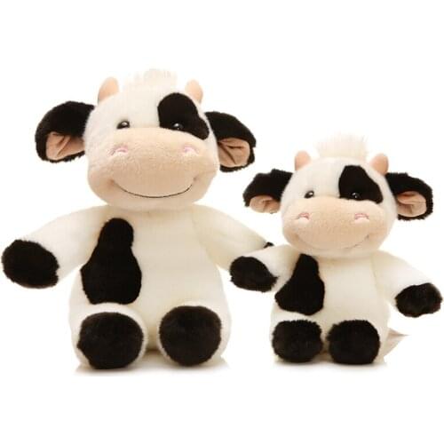 AURORA Cute Cattle Plush Toys Kawaii Simulation Milk Cow Plush Model Dairy Cows Doll Stuffed Soft Pillow Child Kid Birthday Gift