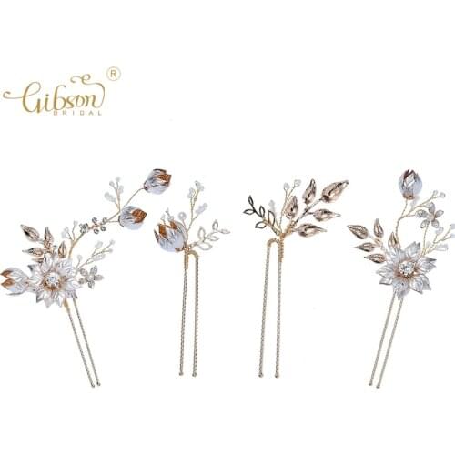 Fashion Hot Sale Wedding Hair Accessories Jewelry Baby Shower Bobby Pin Hair Clip Grip Bridal Flower Barrette Headpiece