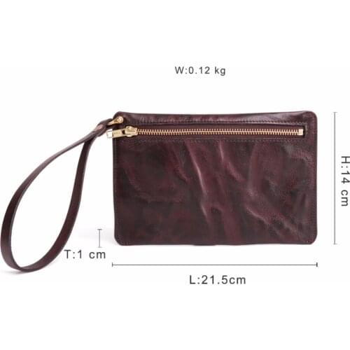 Mens Wallet Genuine Leather Purse Mens Clutch Wallets Handy Bags Business Wallet Long Clutch Leather CellPhone Wallet