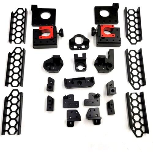 Funssor Voron0.1 V0.1 3D printer upgrade aluminum alloy frame functional printed parts kit Black/Red CNC machined metal parts