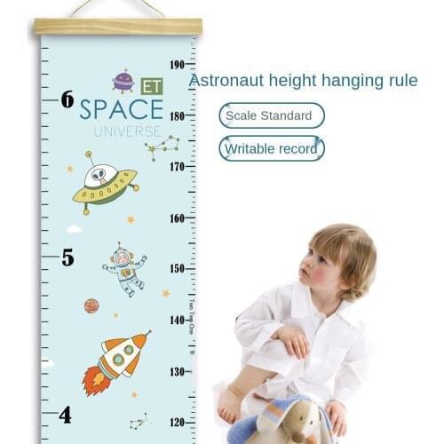 Height Wall Hanging Astronaut 3D Nordic Canvas Painting 30 Wide Movable Astronaut Height Ruler