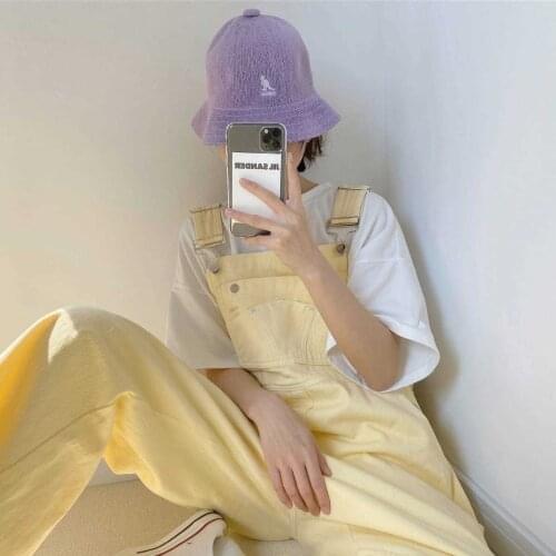 2021 New Spring Women Bodysuit Jumpsuit Loose Oversize Yellows Sweet Overalls Fashion Casual female Cute playsuits plus size