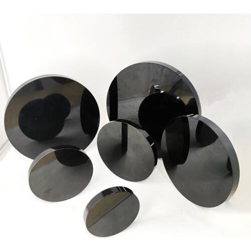 Obsidian Disc Hand Polished Natural Ore Divination Purification Feng Shui Mirror Ornaments Crystal Stone Home Decore Geode