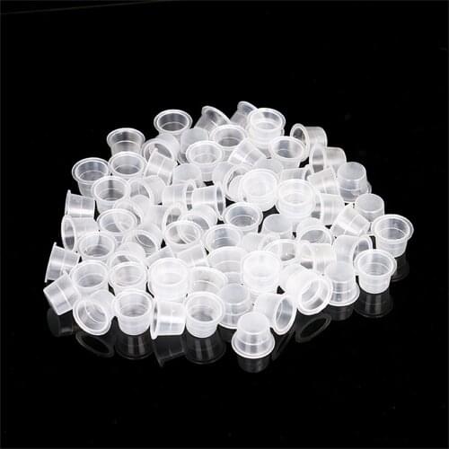 1000Pcs Tattoo Ink Cups Caps S Size Disposable Silicone Holder Rack Container Permanent Makeup Pigment Cups Supply Accessories