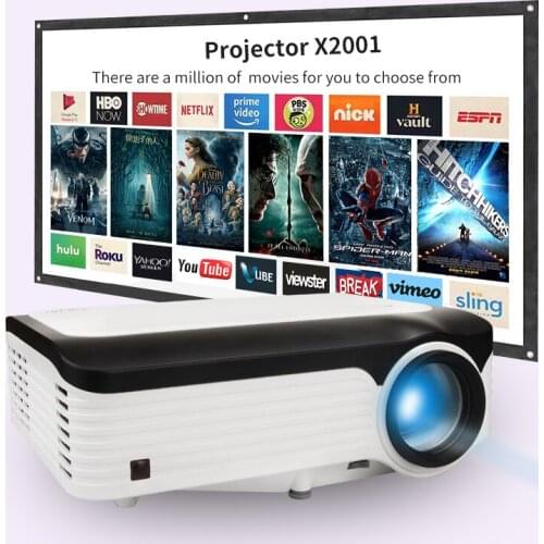 2019 best sale LED LCD smart FHD support 4k WIFI video projector for home theater business office