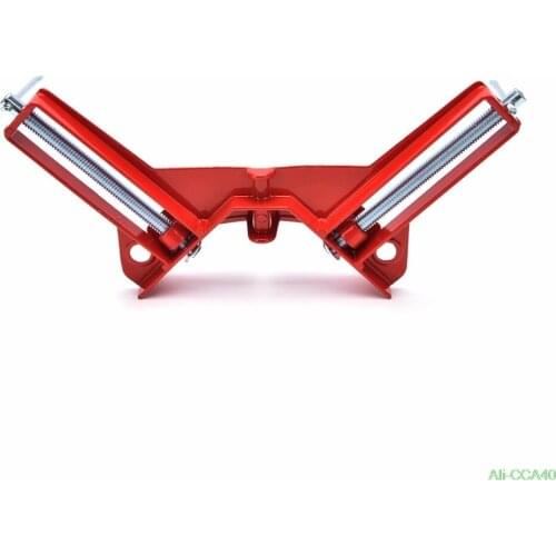Jaws 90 Degree Right Angle Clip Aluminum Picture Frame Corner Clamp Woodworking Hand Tool Kit 1Pcs Red Adjustable