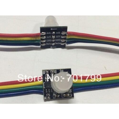 100pcs DC12V 12mm WS2821A DMX512 LED pixel node;IP33,non-waterproof