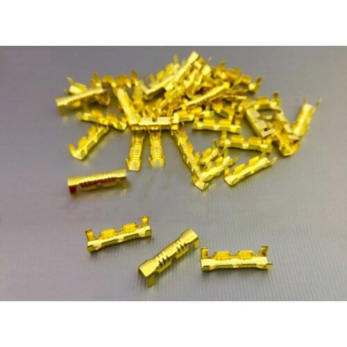 100PCS Quick Cold End Connector Wiring Buckle Butt Buckle Copper Clasp Terminal Block Cold Press Terminal 0.5-1.5