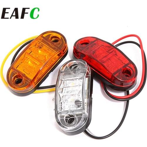 2PCS LED Side Marker Lights Car Warning Tail Light External Light Trailer Truck Lorry Lamp for Trailer Trucks 12V/24V Waterproof