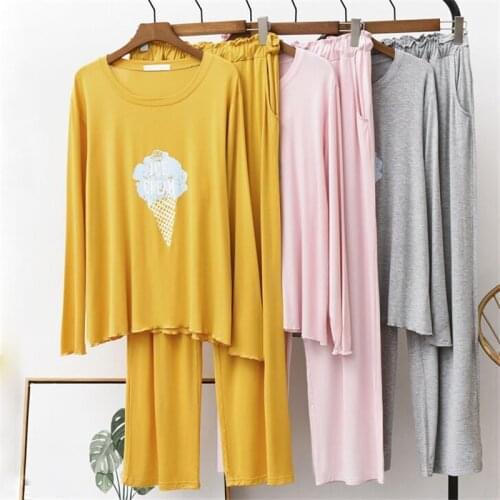 2019 New Women Pajamas Sets Autumn Long Sleeve Sleepwear Winter Elastic Girl Pijamas Mujer Leisure Home Night Wear