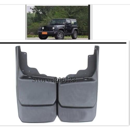 4PCS FRONT+REAR MUD FLAPS FIT FOR JEEP WRANGLER JK 2007-2017 MUD FLAP SPLASH GUARDS FENDER 2015 2014 2013 2012 2011 2009 2010
