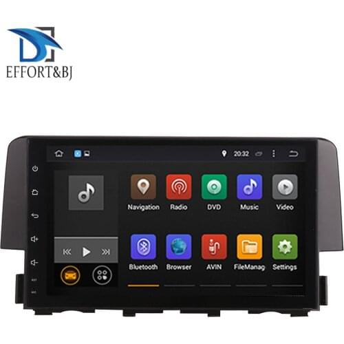 9 Inch Android 9.0 IPS Screen Car Radio Stereo GPS Navigation Head Unit For Honda Civic 2016-2020 Car Video BT WIFI Multimedia