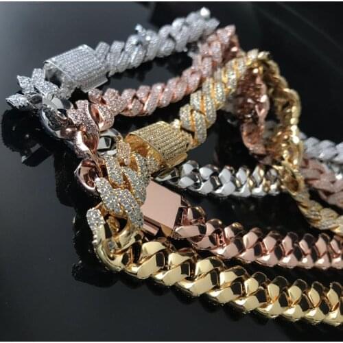 New design prong cuban link chain