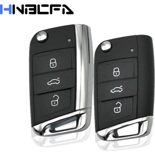 3 Buttons Fob For VW Volkswagen Golf 7 MK7 Skoda Octavia Seat Passat Leon Remote Car Flip Folding Key Shell fob Case