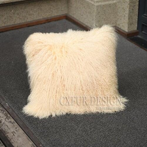 CX-D-04J Winter Pillow Cases Home Decor Sofa Lamb Seat Fur