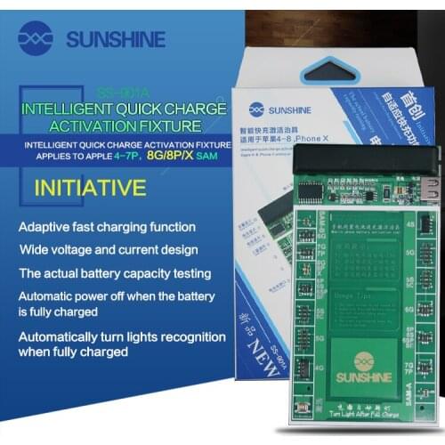 Sunshine SS-901A Quick Charge Activation Fixture For iphone 6 -8p X sam With Short Circuit Protection Phone Battery Test Tools