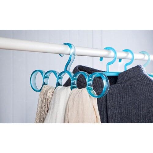 Hooks 5-hole Ring Rope Slots HolderHangers Hooks Suction for Kitchen Bathroom Scarf Wraps Shawl Storage Coat Hanger