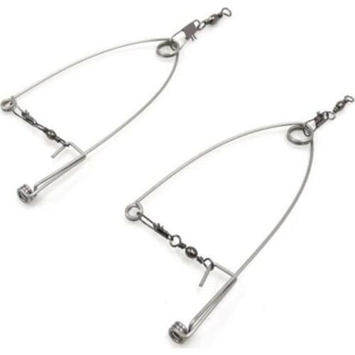 5pcs Stainless Steel Fishhook Automatic Device Trap Fishing Hook Tool Accessories Universal Full Speed All The Water Suitable LA