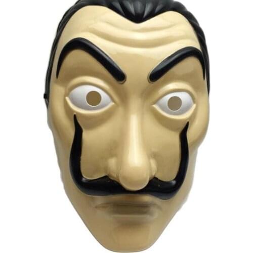 20Pcs/lot Money Heist The House of Paper La Casa De Papel Dali Mask for Men Women Carnival Salvador Dali Face Masks