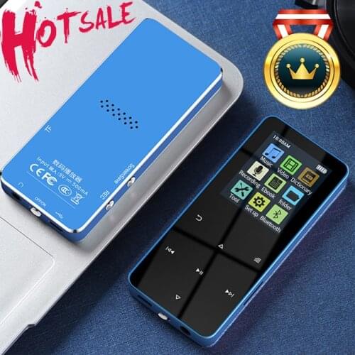 MP3 Player With Bluetooth-compatible Speaker Touch Key Built-in 8GB 16GB HiFi Metal Mini Portable Walkman With Radio FM Recordin