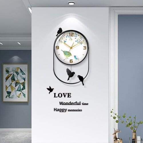 Punch Free Clock Wall Clock Living Room Creative Simple Nordic Quartz Clock Net Red Silent Personalized Household Fashion Clock