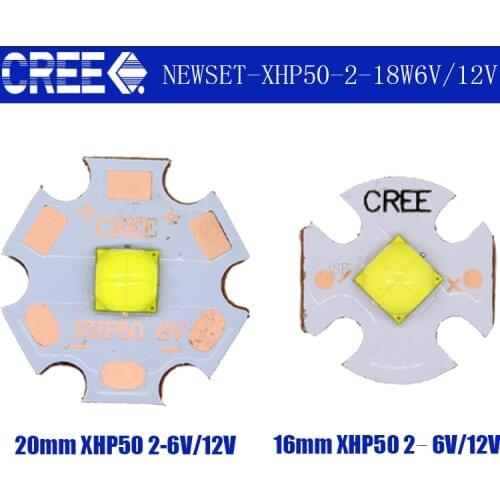 Newset 1 pcs CREE XHP50.2 XHP50 2 generation LED Cold White 6500KLED Emitter Diode with 20mm/16mm Copper PCB