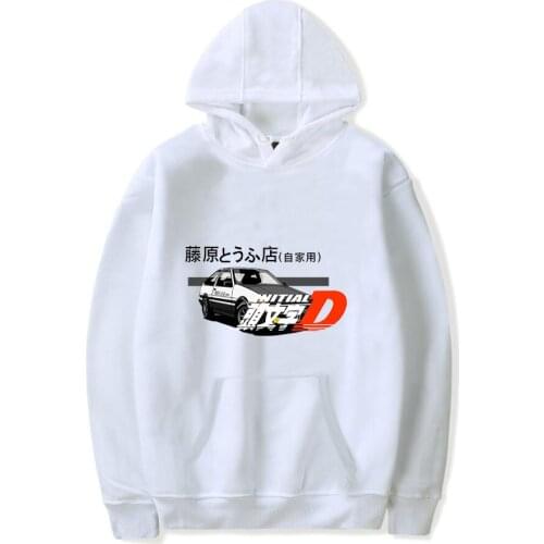 Loose 2019 New Initial D Hoodies Men/Women Popular Casual Hip Hop Hoodie Print Initial D Mens Sweatshirts Pullovers Streetwear