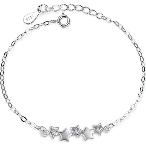 XIYANIKE New Arrival High Quality 925 Silver Jewelry Fashion Micro-mosaic Pentagonal Female Bracelet For Women pulseira VBS4113