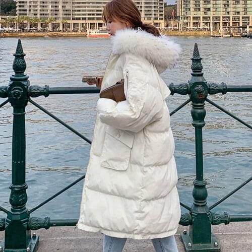 Parka Women Down jacket female long loose over-the-knee fashionable thickening winter jacket coat 1196