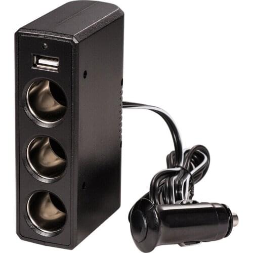 DC 24V to DC 12V Converter Car Cigarette Lighter USB Socket Splitter Power Adapter Plug