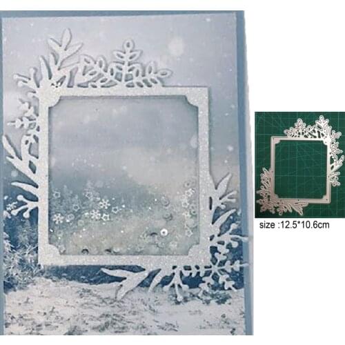 Snowflake Borders frame Metal Cutting Dies Stencils for DIY Scrapbooking/Photo Album Decorative Embossing DIY Paper Cards